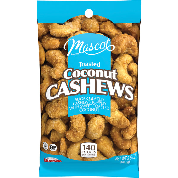 Coconut Cashews Grab-and-Go (24 case 3.5oz packs) – Mascot Pecan